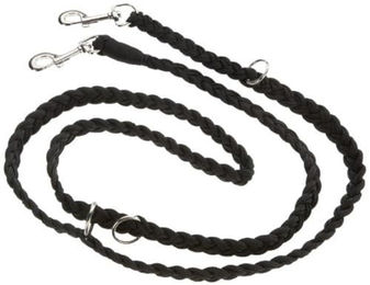 Nobby Hundeführleine aus Nylon geflochten Schwarz 200 cm x 25 mm – Bild 1 von 3