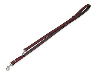 Produktbild von Nobby Hundeführleine Custailo aus Leder rot/schwarz 200 cm - 2 m