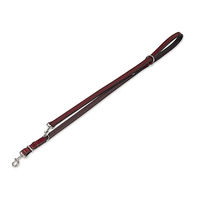 Produktbild von Nobby Hundeführleine Custailo aus Leder rot/schwarz 200 cm - 2 m