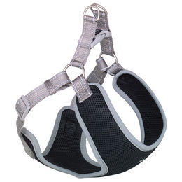 Nobby Hundegeschirr Black Mesh Reflect Grau mit Reflektoren – Bild 1 von 2