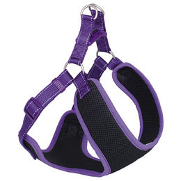 Nobby Hundegeschirr Black Mesh Reflect Lila mit Reflektoren aus Polyester 58-69cm+54cm/20mm – Bild 1 von 2