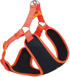 Nobby Hundegeschirr Black Mesh Reflect Schwarz Orange 48-56cm - 1 Stk. – Bild 1 von 3