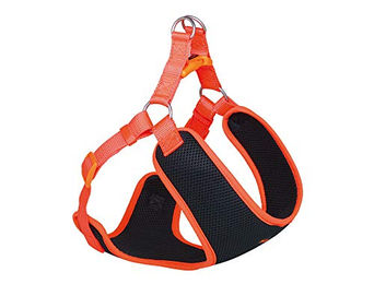 Nobby Hundegeschirr Black Mesh Reflect Schwarz Orange Größe S aus Polyester – Bild 1 von 3