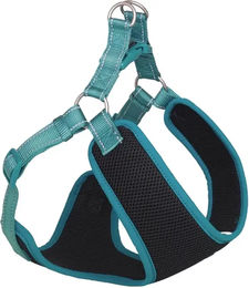 Nobby Hundegeschirr Black Mesh Reflect Türkis Schwarz Polyester Größe M 48-56cm – Bild 1 von 3