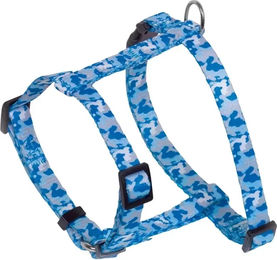 Produktbild von Nobby Hundegeschirr Camouflage aus Nylon für Welpen und kleine Hunde in Bunt Blau