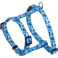 Produktbild von Nobby Hundegeschirr Camouflage aus Nylon für Welpen und kleine Hunde in Bunt Blau