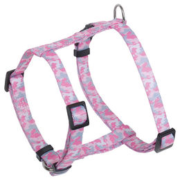 Produktbild von Nobby Hundegeschirr Camouflage Pink Nylon für Welpen 20-35 cm verstellbar