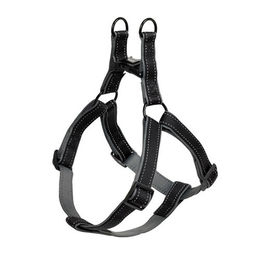 Produktbild von Nobby Hundegeschirr Classic Reflect Soft aus Nylon Schwarz/Grau mit Brustumfang 30-40 cm