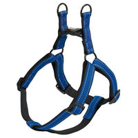 Produktbild von Nobby Hundegeschirr Classic Reflect Soft blau schwarz Nylon wasserabweisend Brustumfang 60-86 cm