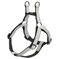 Produktbild von Nobby Hundegeschirr Classic Reflect Soft grau schwarz aus Nylon mit Brustumfang 60-86 cm