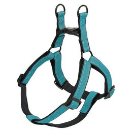 Nobby Hundegeschirr Classic Reflect Soft Nylon Türkis Schwarz Größe L – Bild 1 von 3
