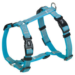 Nobby Hundegeschirr Full Reflect aus Nylon in Blau Türkis Größe XS – Bild 1 von 2