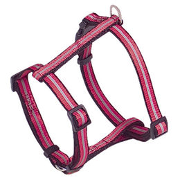 Nobby Hundegeschirr Mini Reflect für Welpen aus Nylon in Rot mit Reflektoren 25-35 cm – Bild 1 von 2