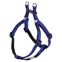 Produktbild von Nobby Hundegeschirr Soft Grip aus Nylon in Blau Größe XS für kleine Hunde mit Brustumfang 30-40 cm