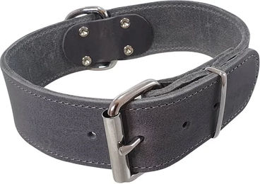 Nobby Hundehalsband aus Leder Grau Größe XL – Bild 1 von 2