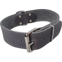 Produktbild von Nobby Hundehalsband aus Leder Grau Größe XL