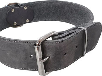 Nobby Hundehalsband aus Leder Grau Größe XL-XXL – Bild 1 von 2