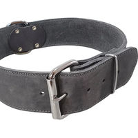Produktbild von Nobby Hundehalsband aus Leder Grau Größe XL-XXL