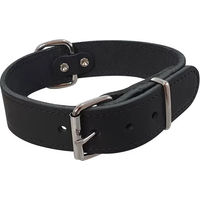 Produktbild von Nobby Hundehalsband aus Leder Schwarz Größe L 30 mm Breite
