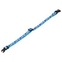 Produktbild von Nobby Hundehalsband Camouflage Blau Bunt aus Nylon für Welpen und kleine Hunde 13-20 cm