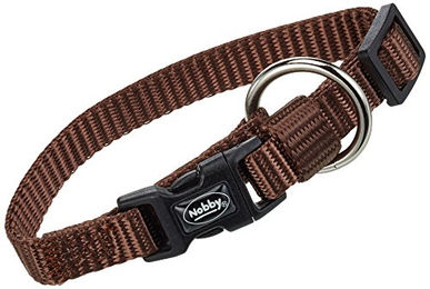 Nobby Hundehalsband Classic aus Nylon in Braun Grösse L – Bild 1 von 2