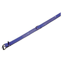 Produktbild von Nobby Hundehalsband Crystal aus Kunstleder dreireihig dunkelblau schwarz 47 cm