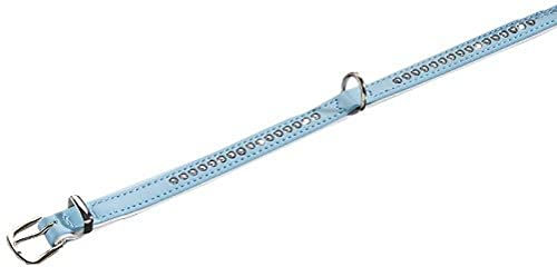 Produktbild von Nobby Hundehalsband Crystal aus Kunstleder hellblau/weiß 32 cm - 1 Stk.