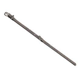 Produktbild von Nobby Hundehalsband Crystal aus Kunstleder zweireihig warmgrau schwarz 42 cm - 42 cm