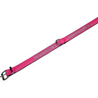 Produktbild von Nobby Hundehalsband Crystal dreireihig aus Kunstleder Fuchsia/Schwarz 47 cm