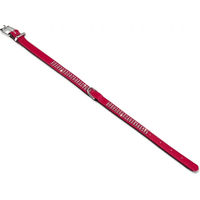 Produktbild von Nobby Hundehalsband Crystal dreireihig aus Kunstleder rot schwarz 52 cm