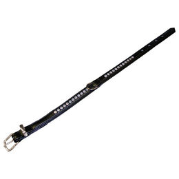 Produktbild von Nobby Hundehalsband Crystal einreihig aus Kunstleder schwarz 37 cm - 1 Stk.