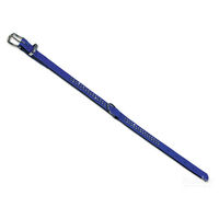 Produktbild von Nobby Hundehalsband Crystal zweireihig aus Kunstleder dunkelblau/schwarz 47 cm