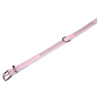 Produktbild von Nobby Hundehalsband Crystal zweireihig aus Kunstleder rosa weiß 47 cm
