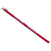 Produktbild von Nobby Hundehalsband Crystal zweireihig aus Kunstleder rot schwarz 47cm