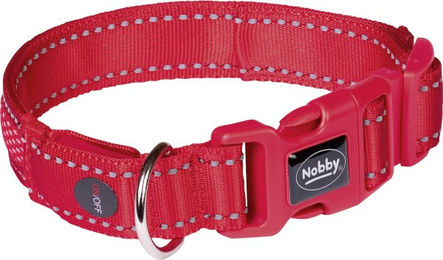 Nobby Hundehalsband Flash Mesh rot mit 3 Leuchtmodi Größe S-M – Bild 1 von 3