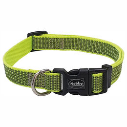 Nobby Hundehalsband Full Reflect aus Nylon in Gelb oder Grün Größe S-M – Bild 1 von 2