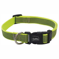 Produktbild von Nobby Hundehalsband Full Reflect aus Nylon in Gelb oder Grün Größe S-M