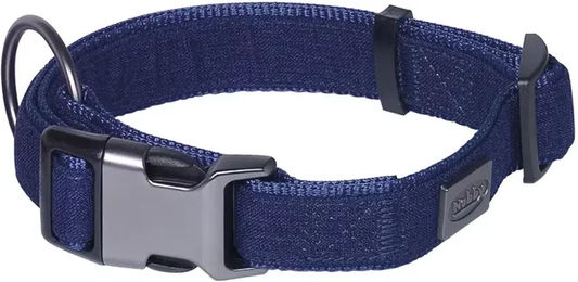 Nobby Hundehalsband Linen Deluxe Blau aus Nylon Grösse L 45-65 cm – Bild 1 von 3