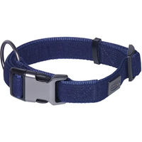 Produktbild von Nobby Hundehalsband Linen Deluxe Blau aus Nylon Grösse L 45-65 cm