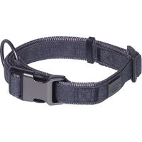 Produktbild von Nobby Hundehalsband Linen Deluxe Schwarz-Grau aus Nylon 45-65 cm - 1 Stk.