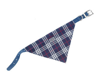 Produktbild von Nobby Hundehalsband mit Bandana aus Nylon in Blau Größe L 35 cm