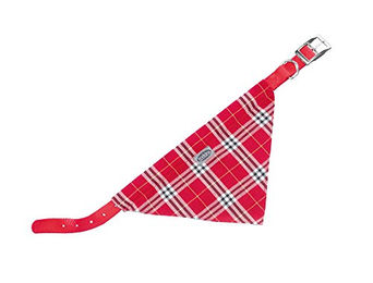 Nobby Hundehalsband mit Baumwoll-Halstuch in Rot Größe L 35 cm – Bild 1 von 5