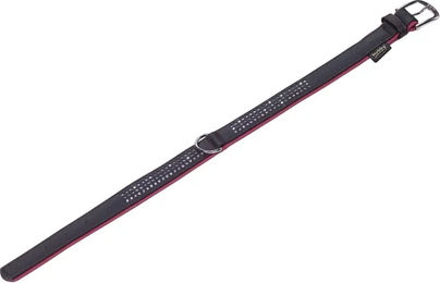 Produktbild von Nobby Hundehalsband Pacific Deluxe dreireihig aus Leder rot Größe L 52cm