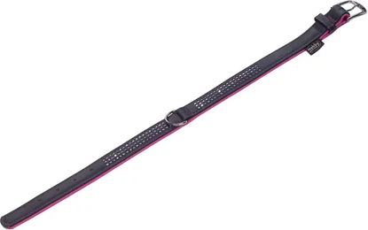 Produktbild von Nobby Hundehalsband Pacific Deluxe dreireihig Leder Fuchsia Größe L - 1 Stk.