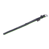Produktbild von Nobby Hundehalsband Pacific Deluxe Leder grün Größe L 32cm - 1 Stk.