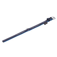Produktbild von Nobby Hundehalsband Pacific Deluxe zweireihig aus Leder in Türkis Größe L