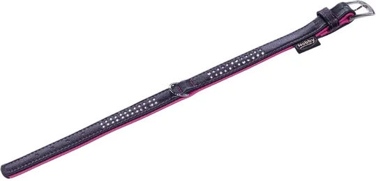 Produktbild von Nobby Hundehalsband Pacific Deluxe zweireihig Leder Fuchsia Größe L - 1 Stk.