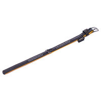 Produktbild von Nobby Hundehalsband Pacific Deluxe zweireihig Leder Orange Größe L - 1 Stk.
