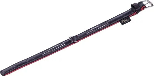 Produktbild von Nobby Hundehalsband Pacific Deluxe zweireihig Leder rot Größe L - 1 Stk.