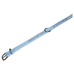 Produktbild von Nobby Hundehalsband Pet Crystal zweireihig aus Kunstleder hellblau/weiß - 1 Stk.